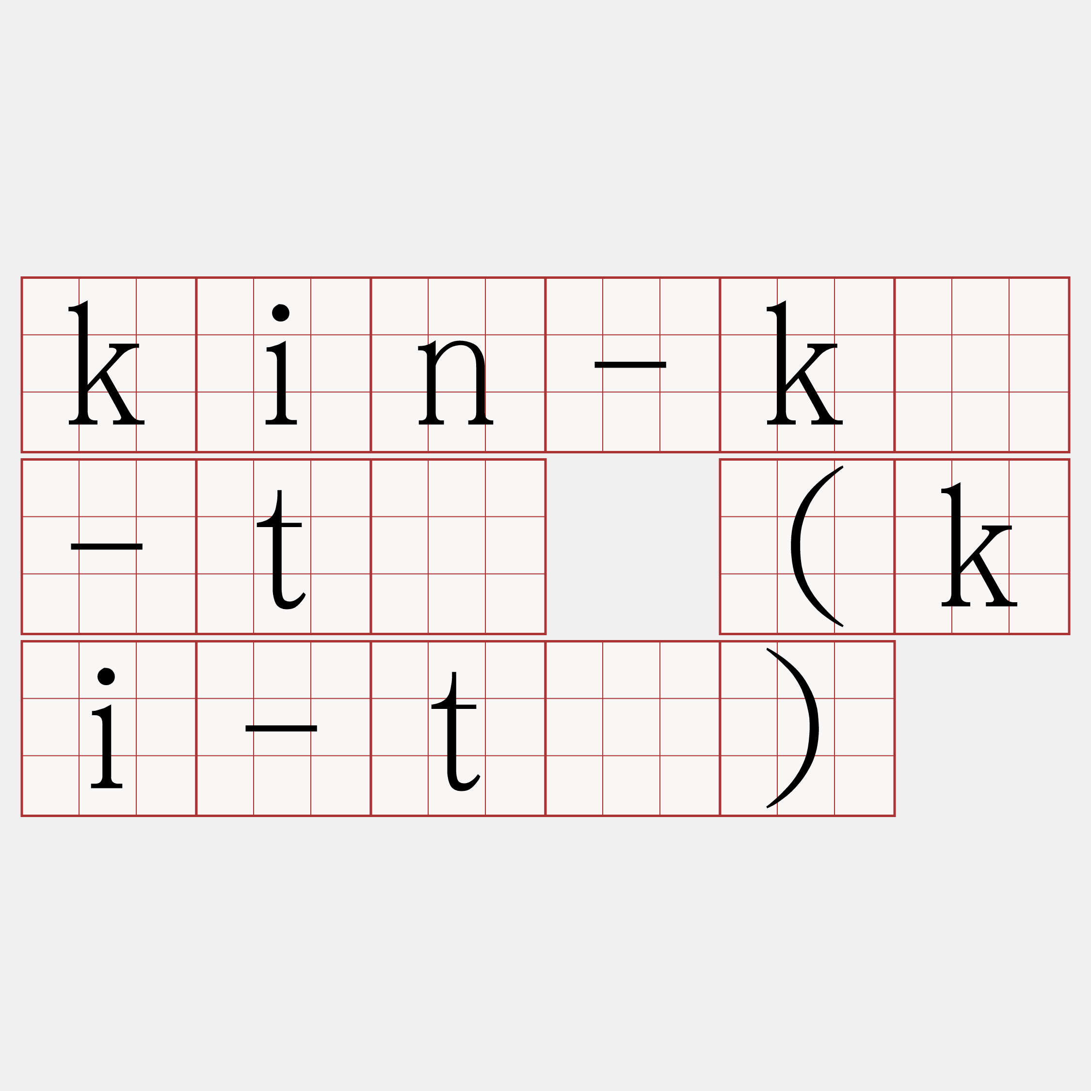 kin-kì-tē (ki-tē)